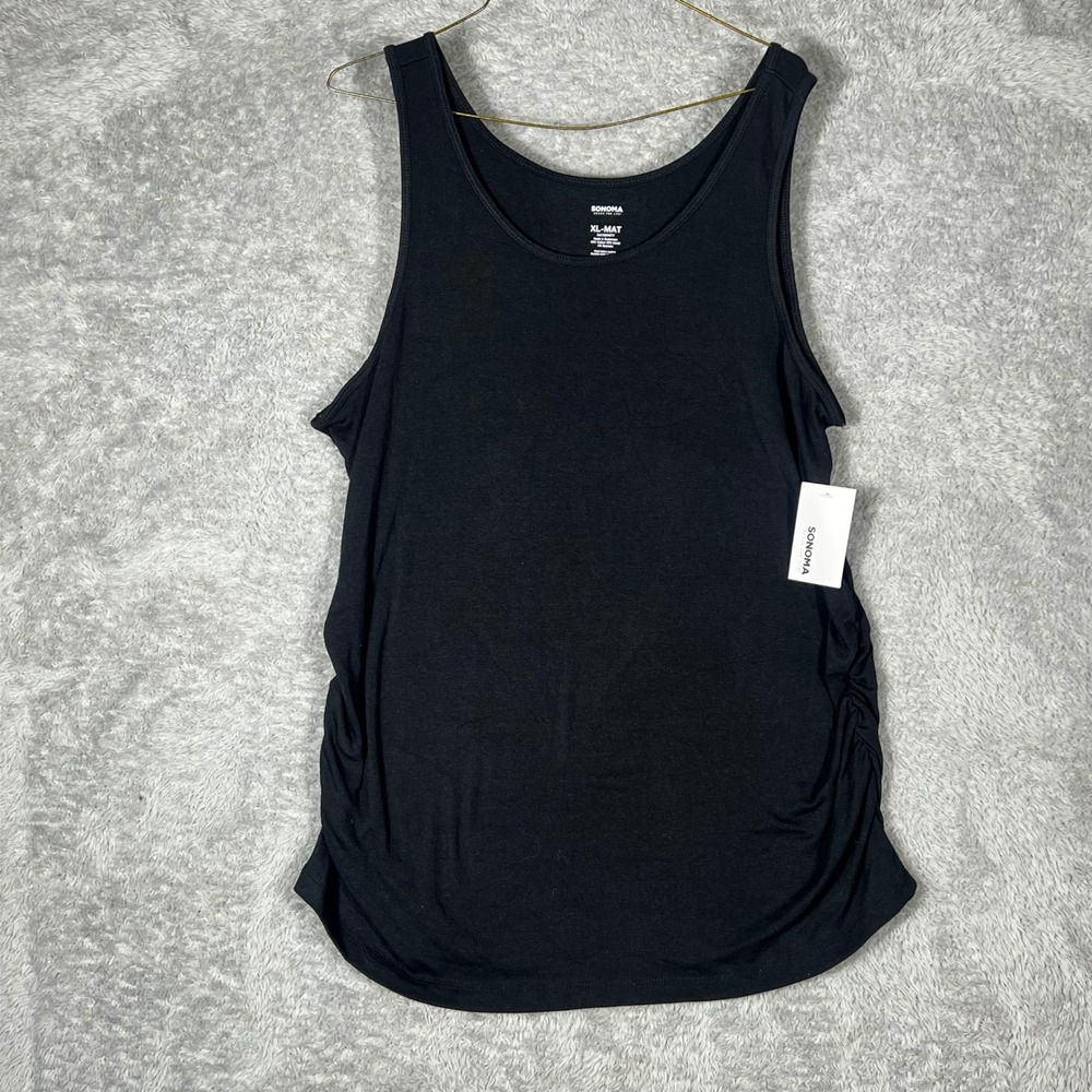 Sonoma Goods For Life Maternity Tank Top Black XL-MAT WM13K008RS2 NWT